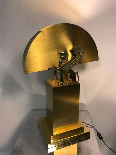 versace lion table lamp|Wonderful Pair of Brass Table Lamps with Winged Lions in the.